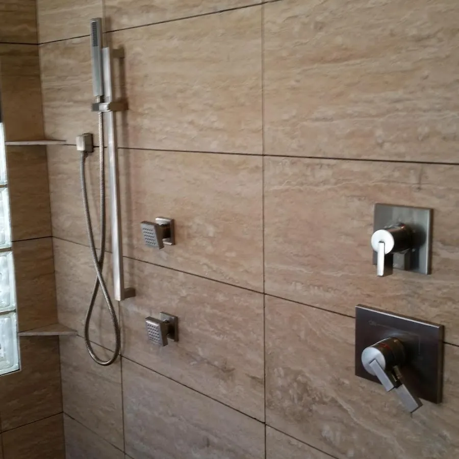Shower fixture installation for Water Heater Replacement in Comstock
